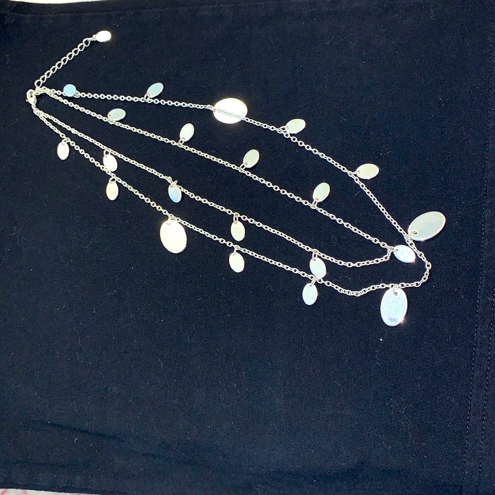 Necklace, silver-tone, 18”
